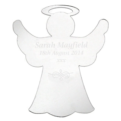 Personalised Memento Christmas Decorations Personalised Acrylic Angel Decoration