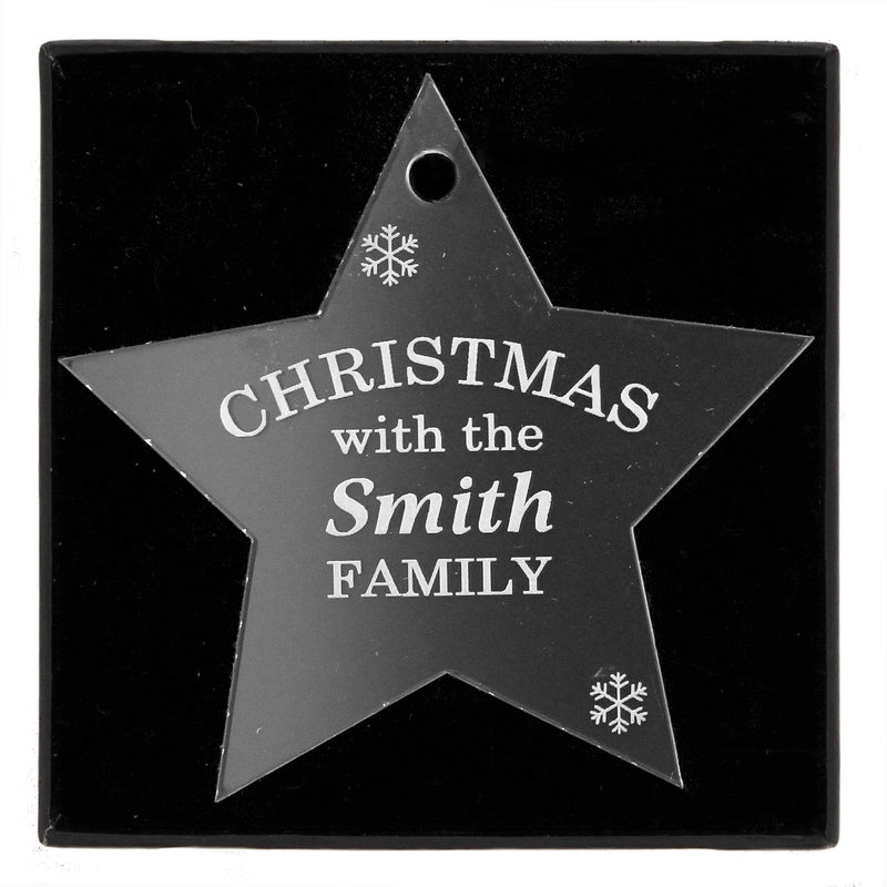 Personalised Memento Christmas Decorations Personalised Acrylic Christmas Star Decoration