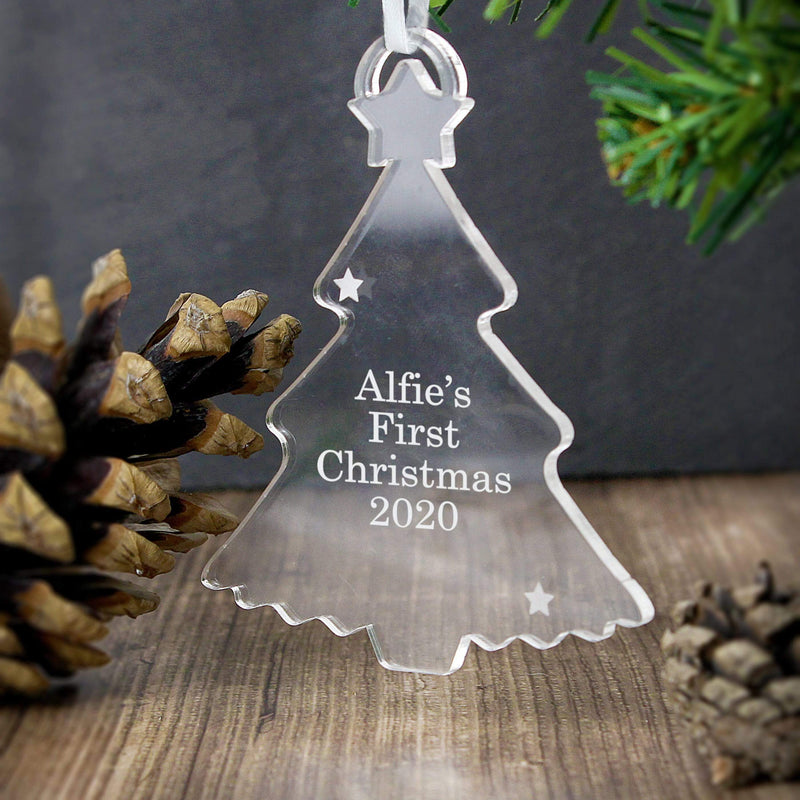 Personalised Memento Christmas Decorations Personalised Acrylic Tree Decoration
