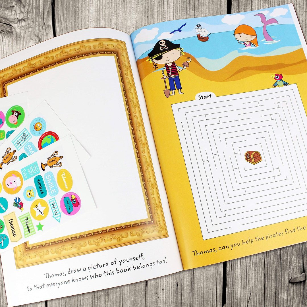 Personalised Memento Books Personalised Activity Book with Stickers