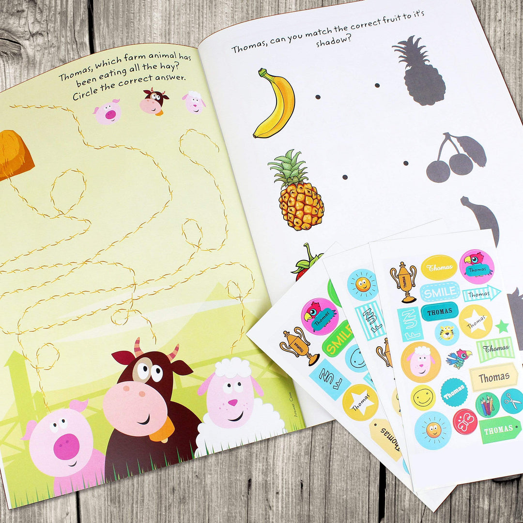 Personalised Memento Books Personalised Activity Book with Stickers