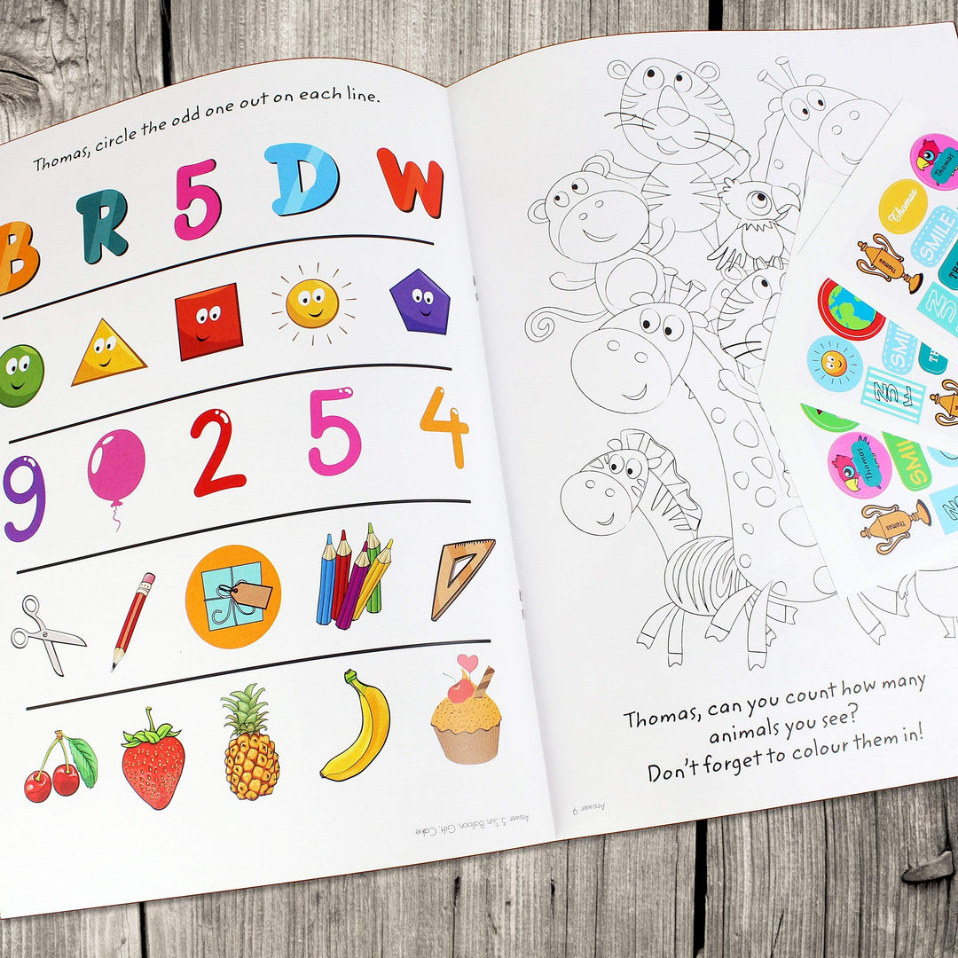 Personalised Memento Books Personalised Activity Book with Stickers