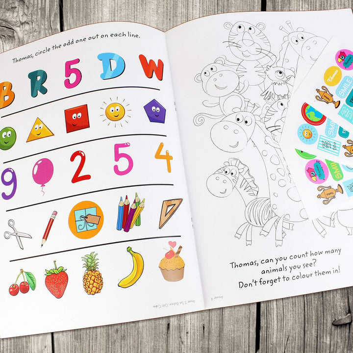 Personalised Memento Books Personalised Activity Book with Stickers