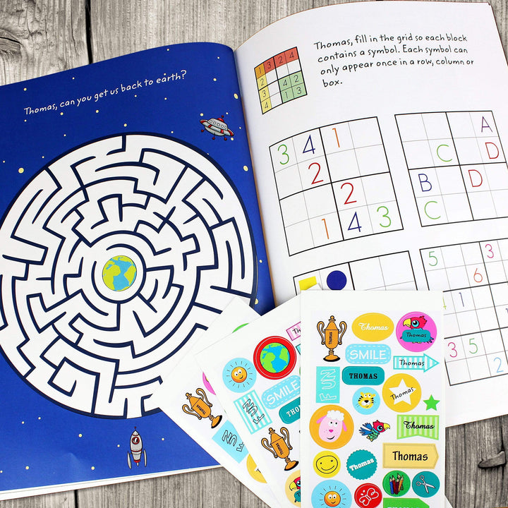 Personalised Memento Books Personalised Activity Book with Stickers