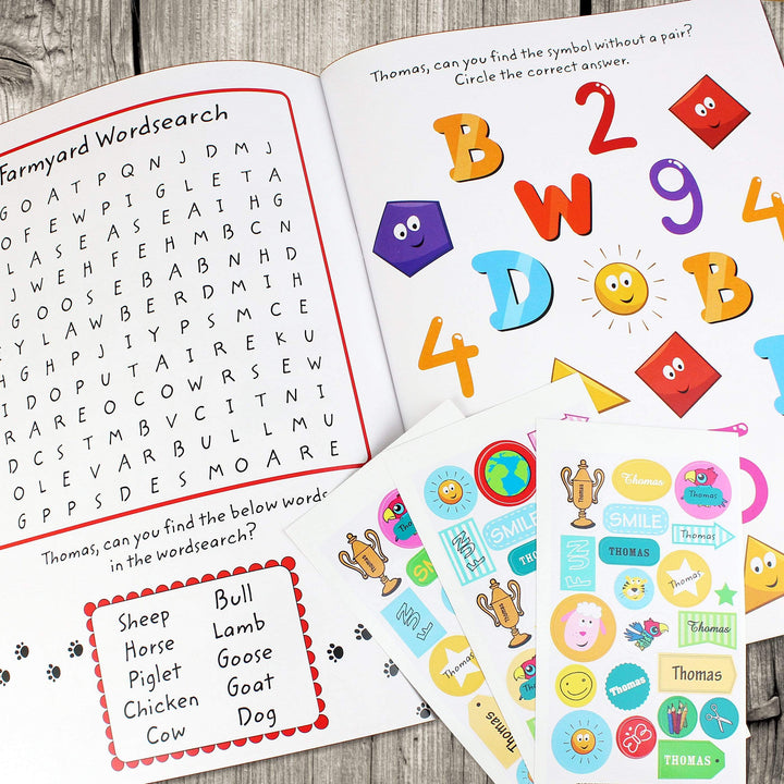 Personalised Memento Books Personalised Activity Book with Stickers