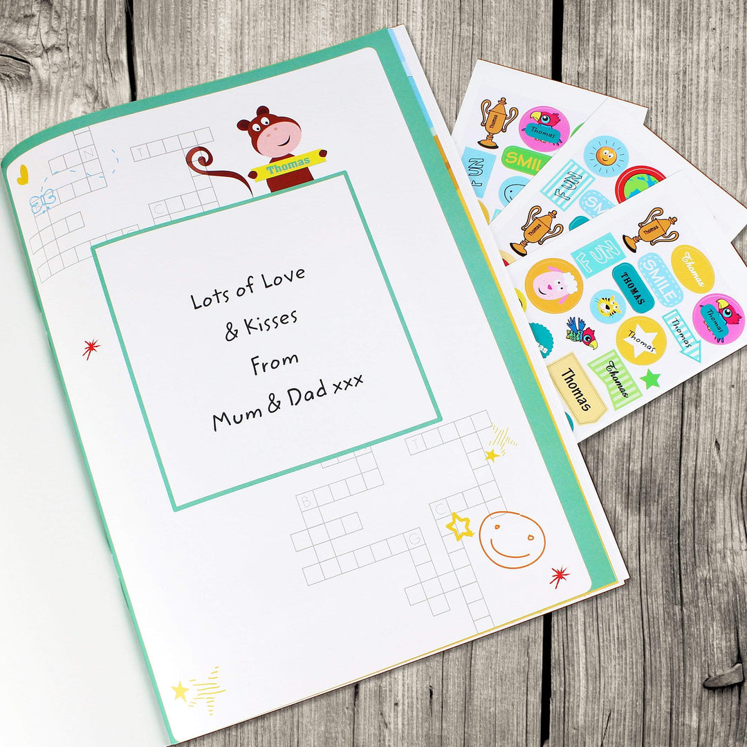 Personalised Memento Books Personalised Activity Book with Stickers