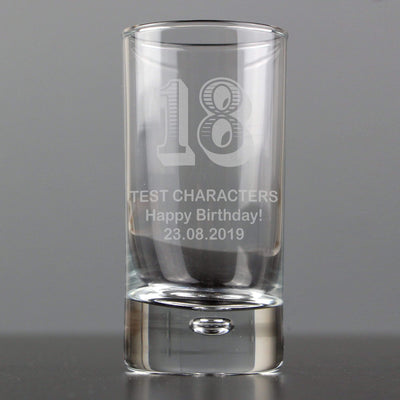 Personalised Memento Glasses & Barware Personalised Age Bubble Shot Glass