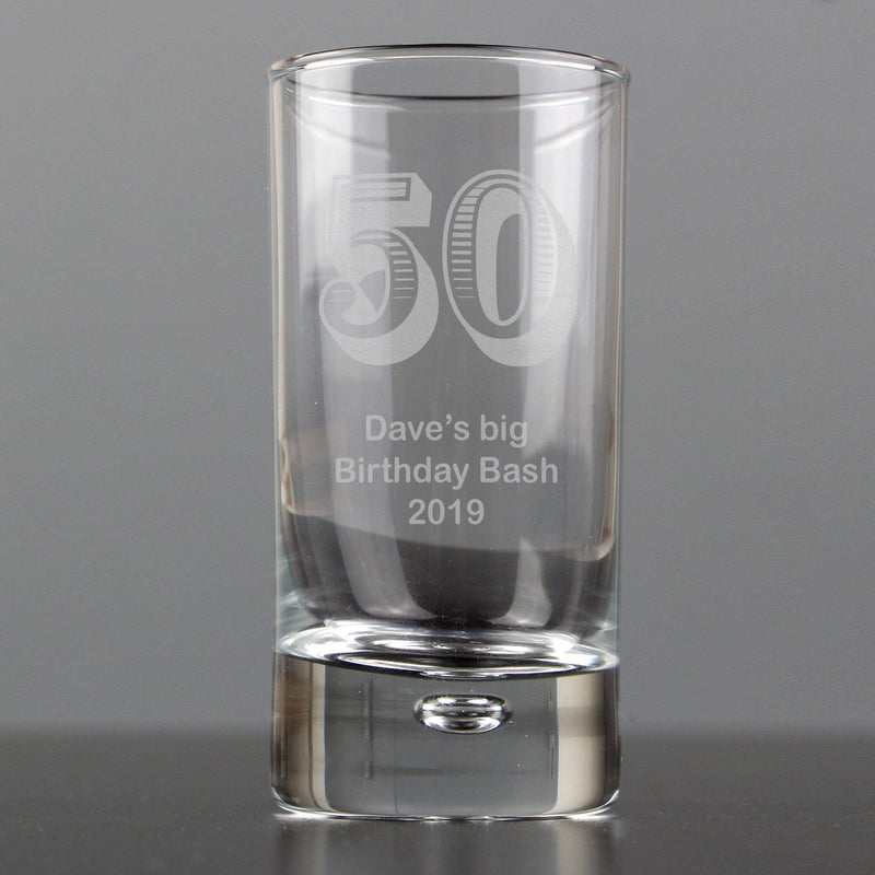 Personalised Memento Glasses & Barware Personalised Age Bubble Shot Glass