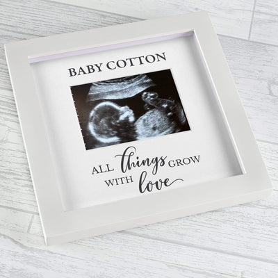 Personalised Memento Photo Frames, Albums and Guestbooks Personalised All Things Grow Baby Scan Frame