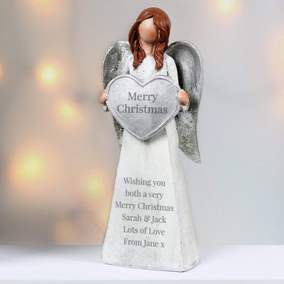 Personalised Memento Christmas Decorations Personalised Angel Ornament