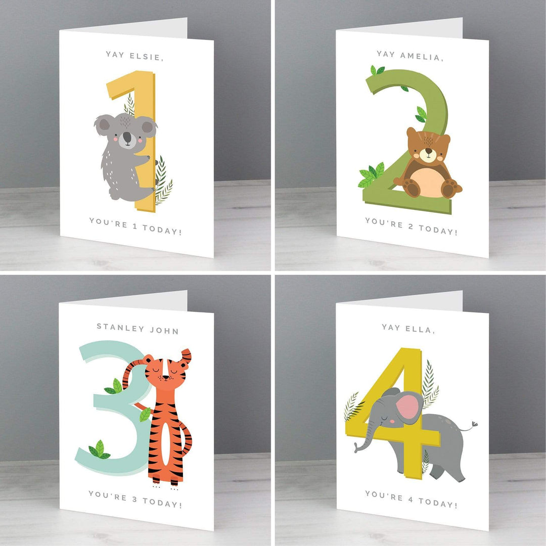Personalised Memento Greetings Cards Personalised Animal Birthday Card