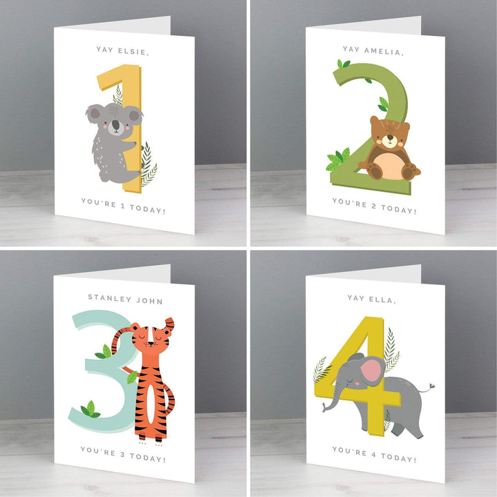 Personalised Memento Greetings Cards Personalised Animal Birthday Card