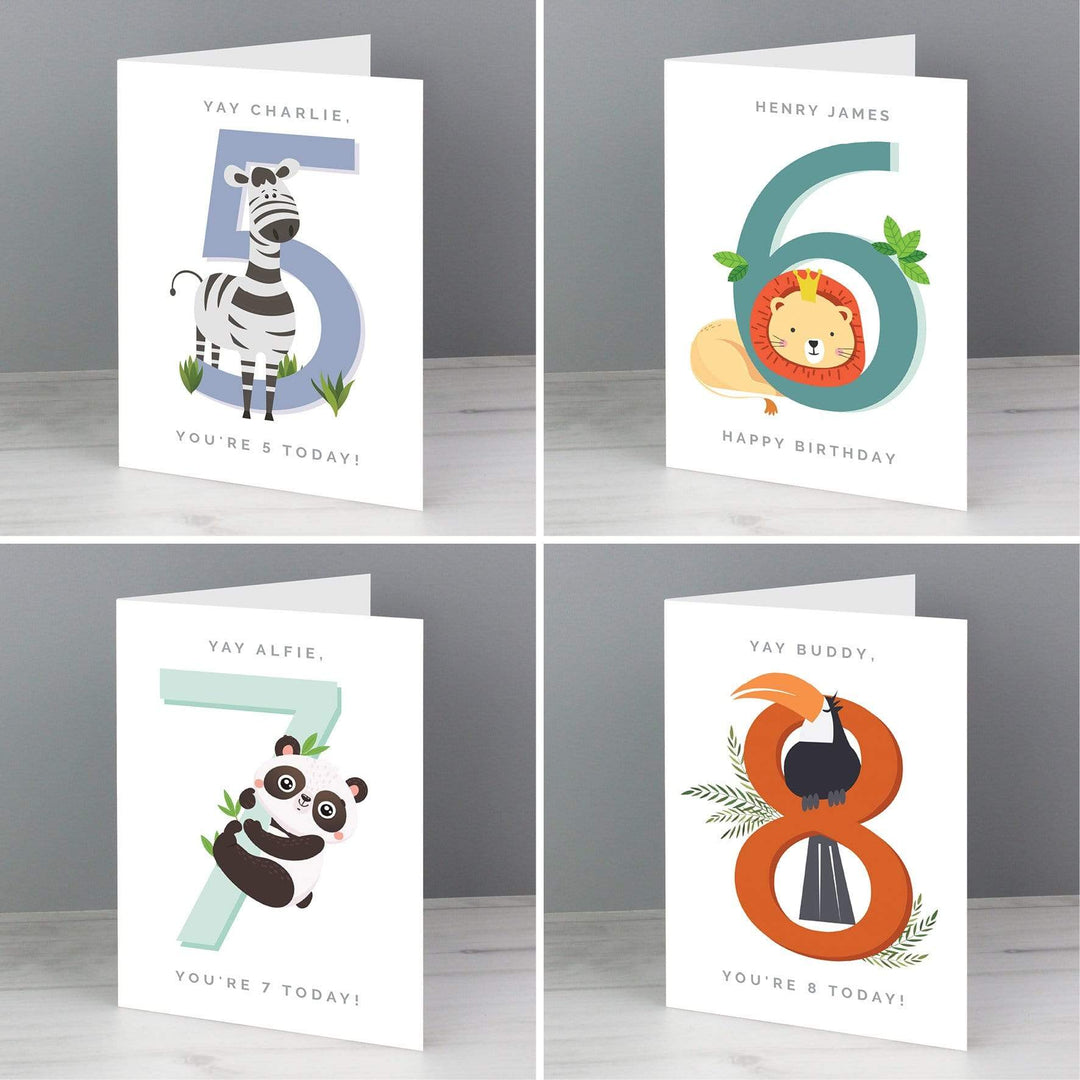Personalised Memento Greetings Cards Personalised Animal Birthday Card
