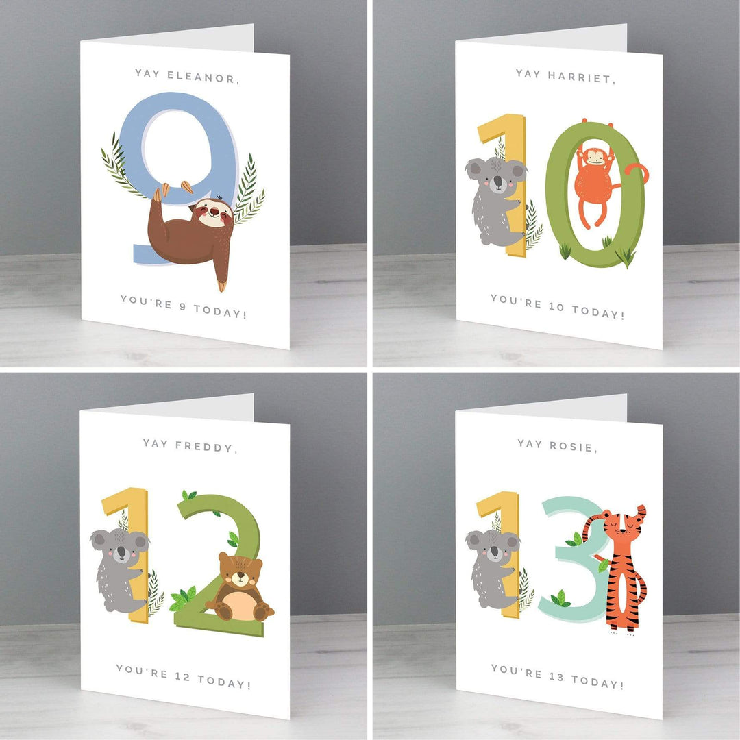 Personalised Memento Greetings Cards Personalised Animal Birthday Card