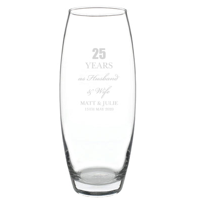 Personalised Memento Vases Personalised Anniversary Bullet Vase