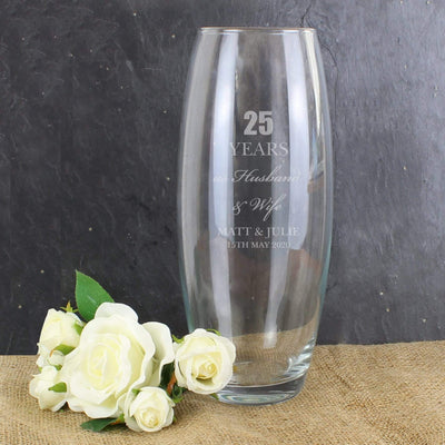 Personalised Memento Vases Personalised Anniversary Bullet Vase