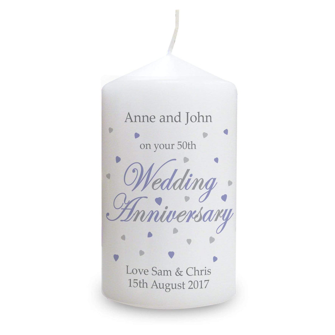 Personalised Memento Candles &amp; Reed Diffusers Personalised Anniversary Candle