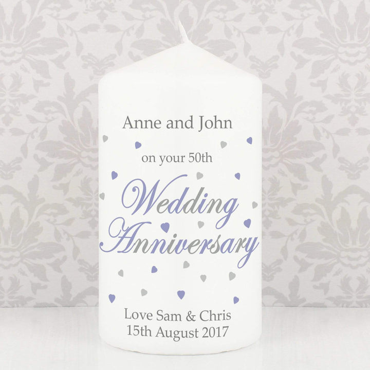 Personalised Memento Candles &amp; Reed Diffusers Personalised Anniversary Candle