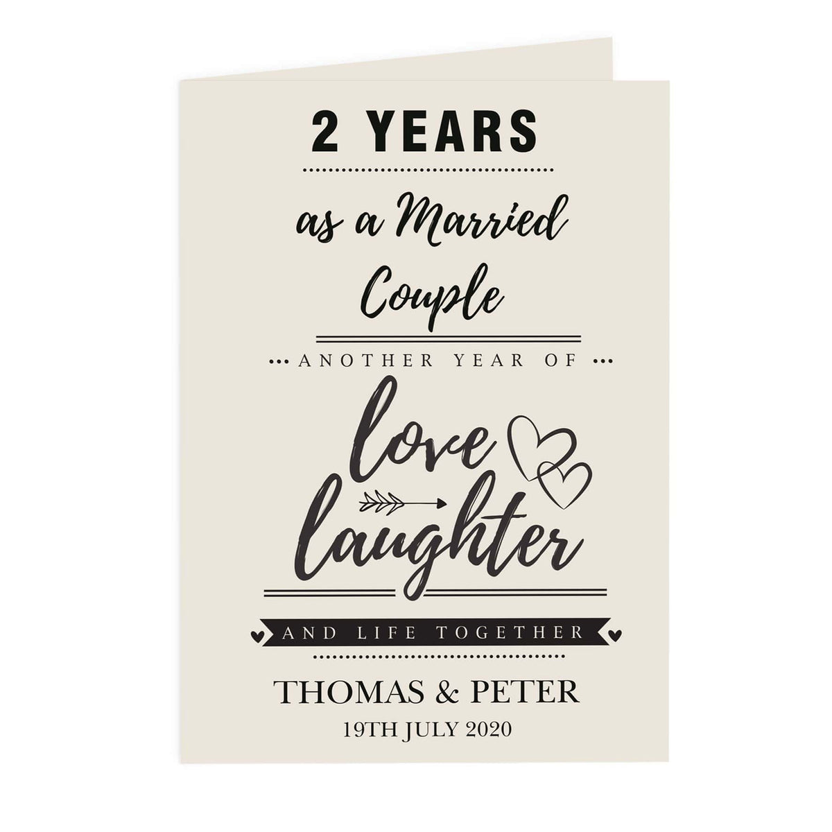 Personalised Memento Greetings Cards Personalised Anniversary Card