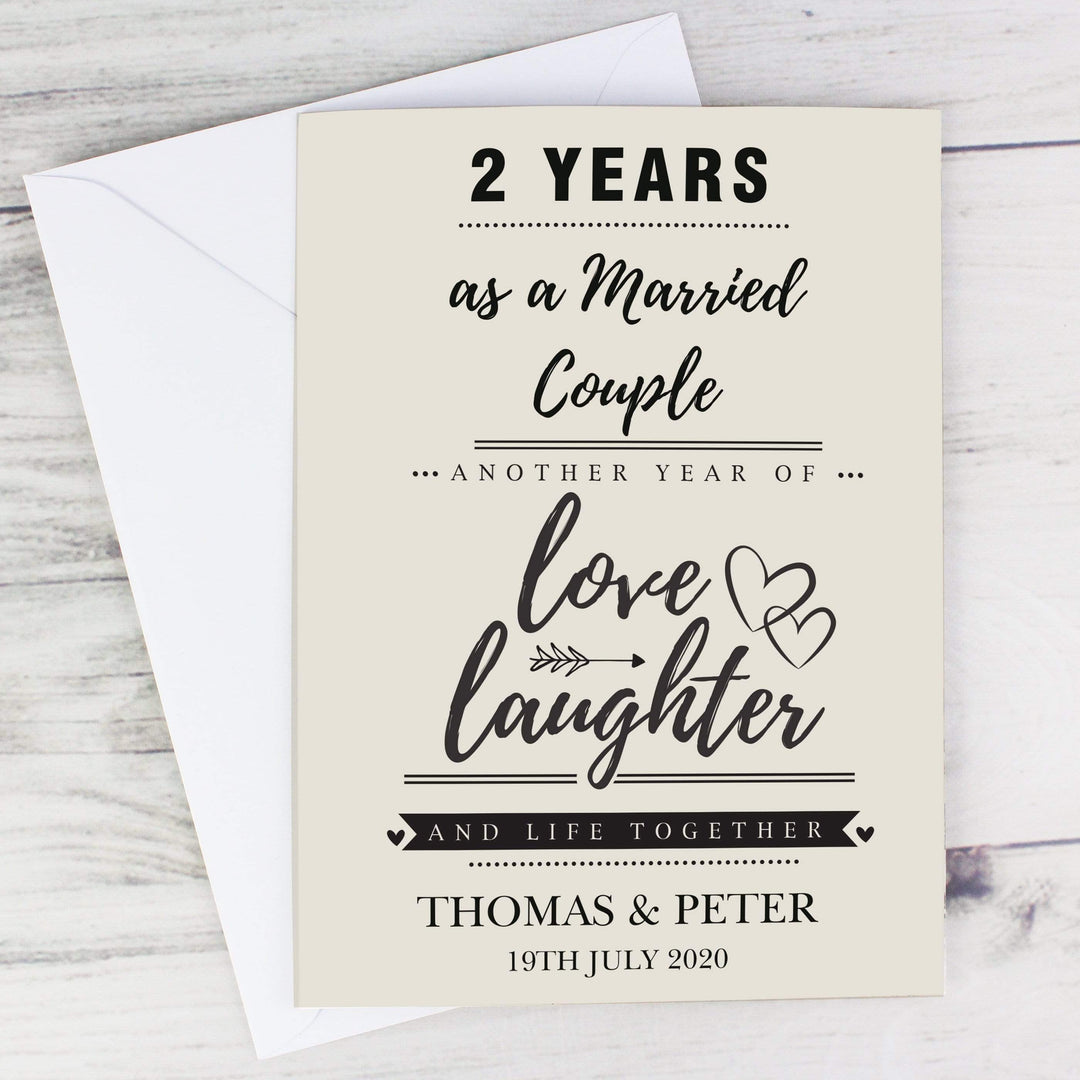 Personalised Memento Greetings Cards Personalised Anniversary Card