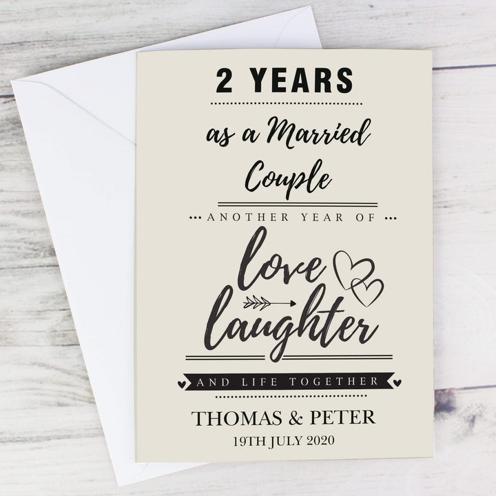 Personalised Memento Greetings Cards Personalised Anniversary Card