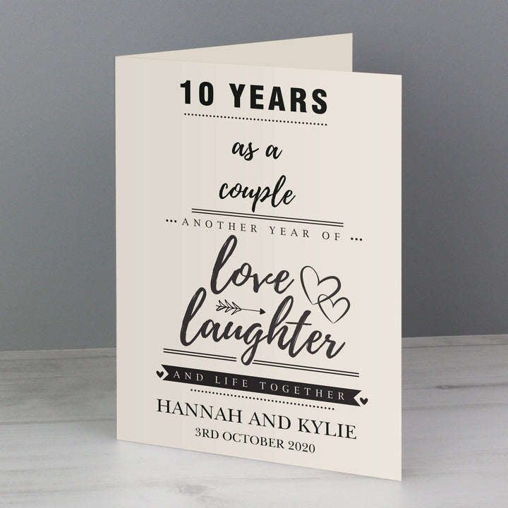 Personalised Memento Greetings Cards Personalised Anniversary Card