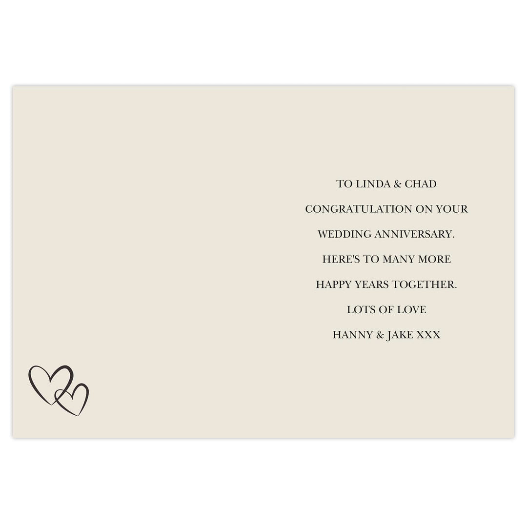 Personalised Memento Greetings Cards Personalised Anniversary Card