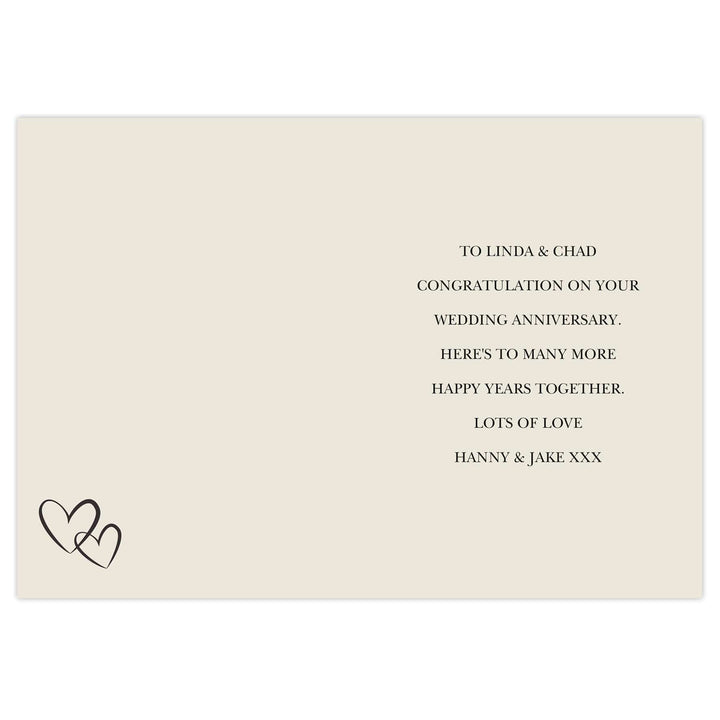 Personalised Memento Greetings Cards Personalised Anniversary Card