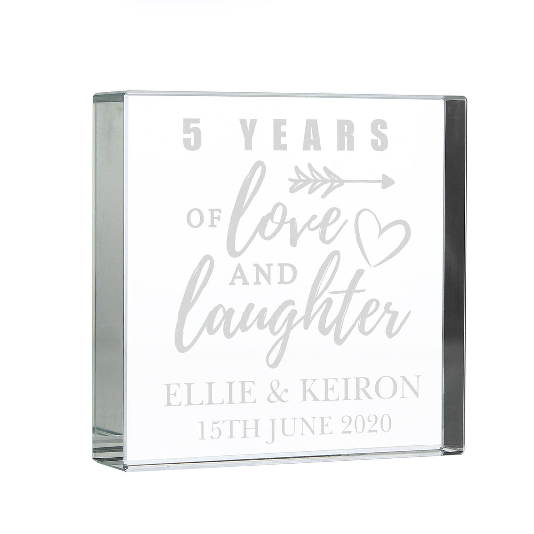 Personalised Memento Ornaments Personalised Anniversary Large Crystal Token