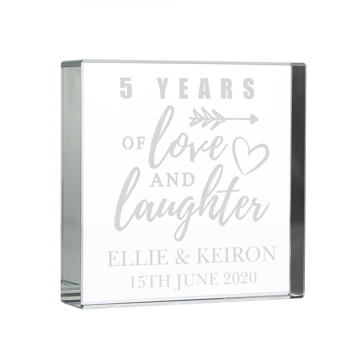 Personalised Memento Ornaments Personalised Anniversary Large Crystal Token