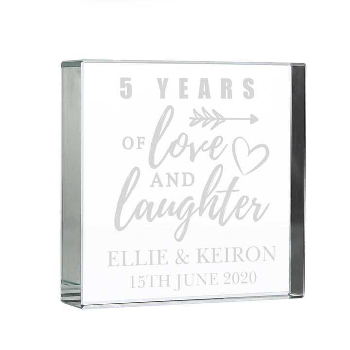 Personalised Memento Ornaments Personalised Anniversary Large Crystal Token