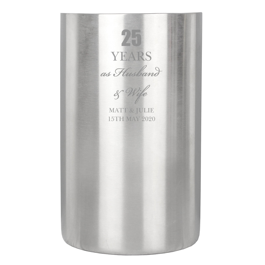 Personalised Memento Glasses &amp; Barware Personalised Anniversary Wine Cooler