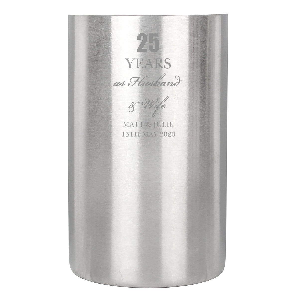 Personalised Memento Glasses & Barware Personalised Anniversary Wine Cooler
