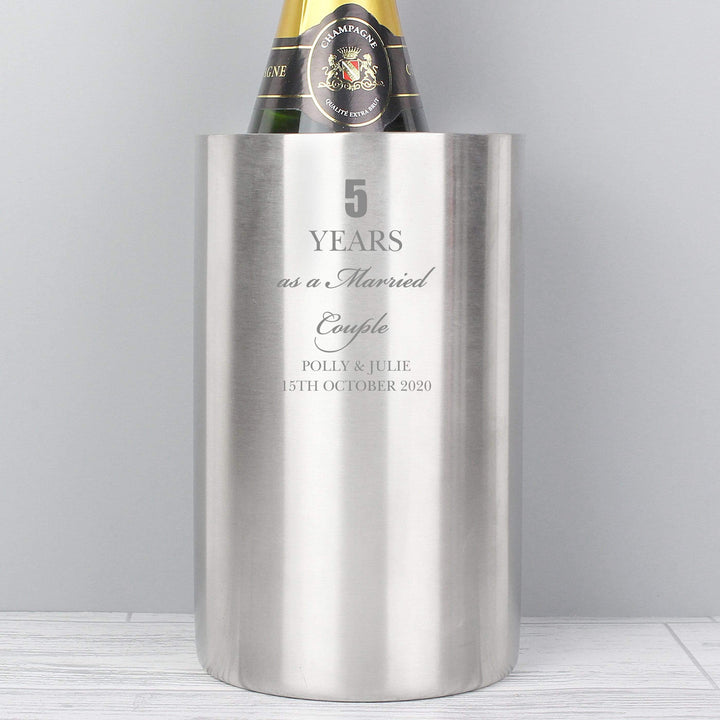 Personalised Memento Glasses &amp; Barware Personalised Anniversary Wine Cooler