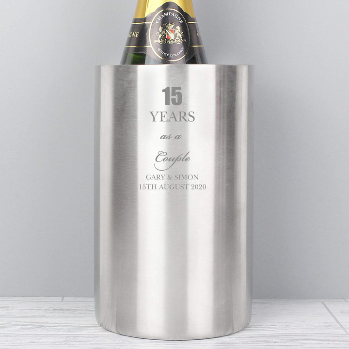 Personalised Memento Glasses &amp; Barware Personalised Anniversary Wine Cooler