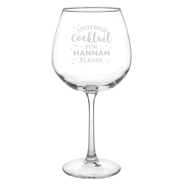 Personalised Memento Glasses &amp; Barware Personalised Another Cocktail Balloon Glass