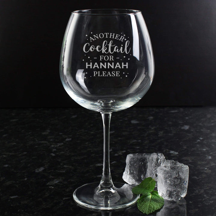 Personalised Memento Glasses &amp; Barware Personalised Another Cocktail Balloon Glass
