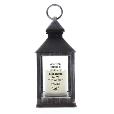 Personalised Memento LED Lights, Candles & Decorations Personalised Antique Scroll Rustic Black Lantern