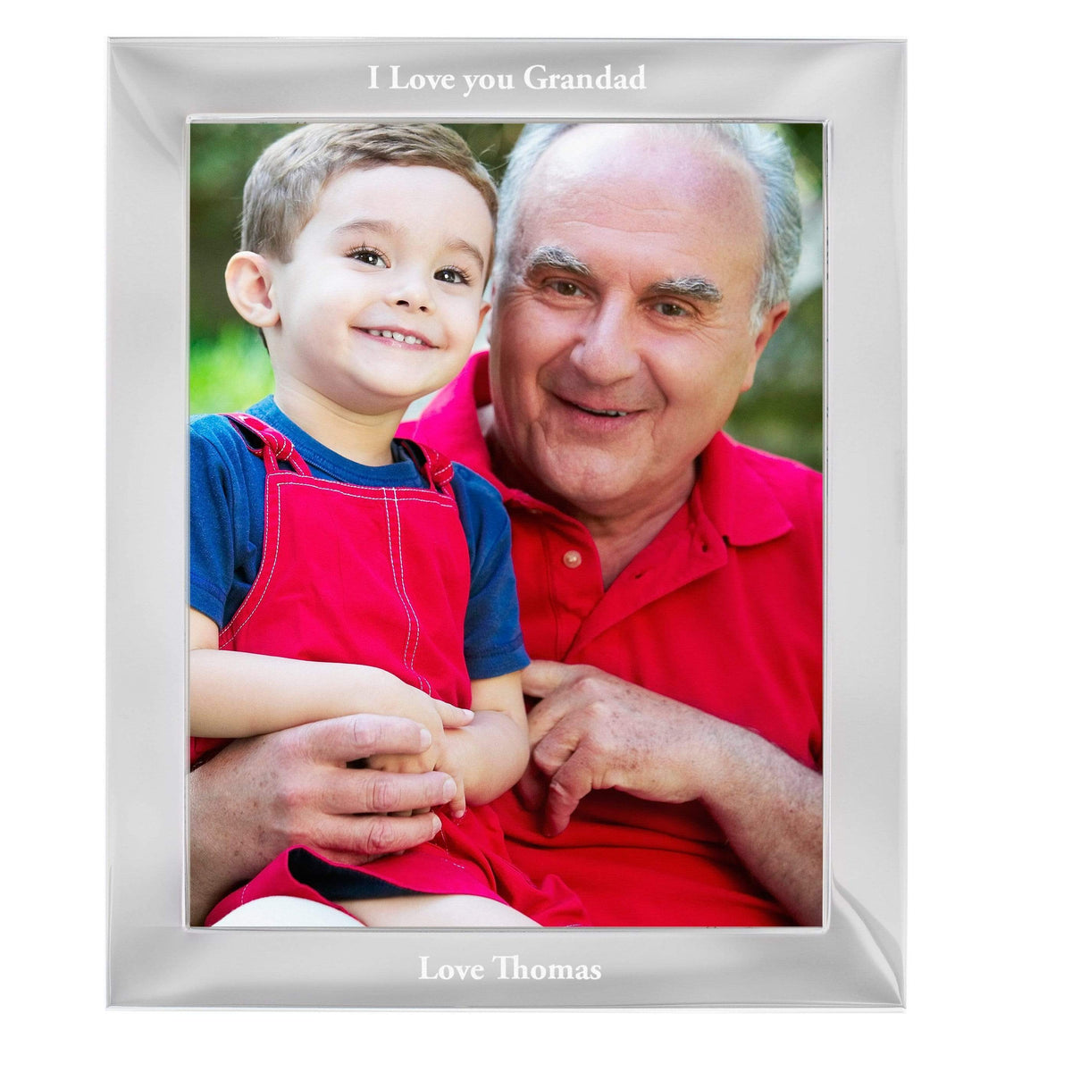 Personalised Memento Photo Frames, Albums and Guestbooks Personalised Any Message 8x10 Silver Photo Frame