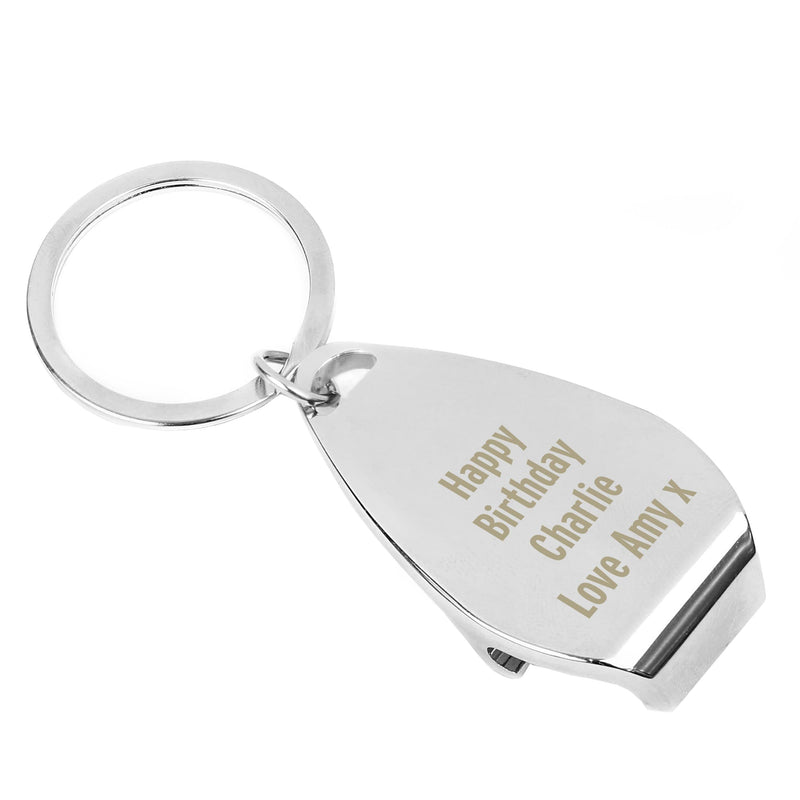 Personalised Memento Keepsakes Personalised Any Message Bottle Opener Keyring