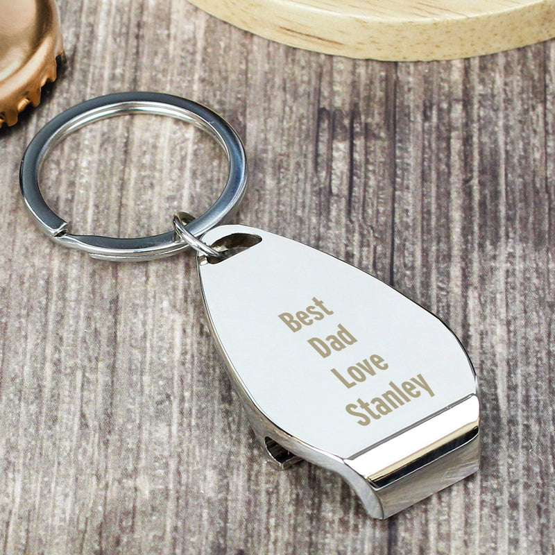 Personalised Memento Keepsakes Personalised Any Message Bottle Opener Keyring