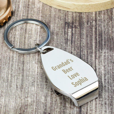 Personalised Memento Keepsakes Personalised Any Message Bottle Opener Keyring