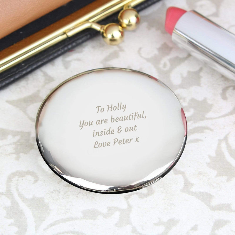 Personalised Memento Keepsakes Personalised Any Message Compact Mirror