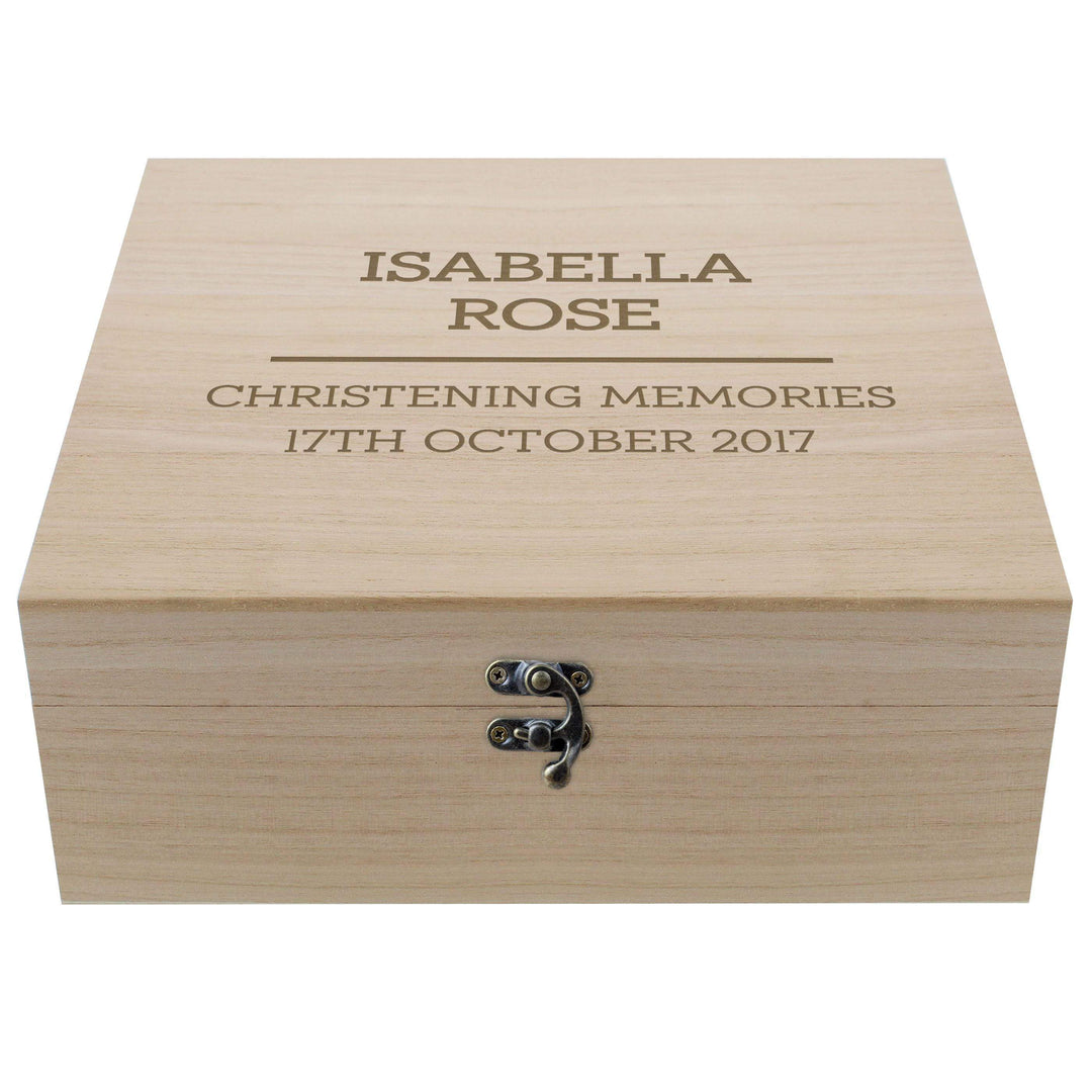 Personalised Memento Personalised Any Message Large Wooden Keepsake Box