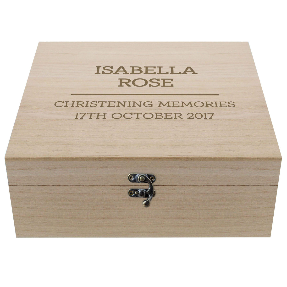 Personalised Memento Personalised Any Message Large Wooden Keepsake Box