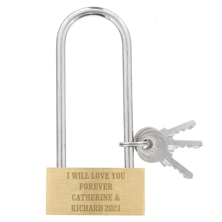 Personalised Memento Keepsakes Personalised Any Message Padlock