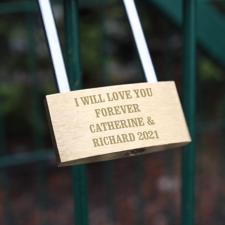 Personalised Memento Keepsakes Personalised Any Message Padlock