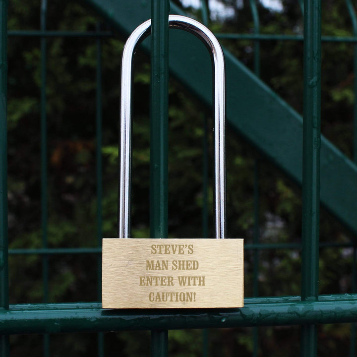 Personalised Memento Keepsakes Personalised Any Message Padlock