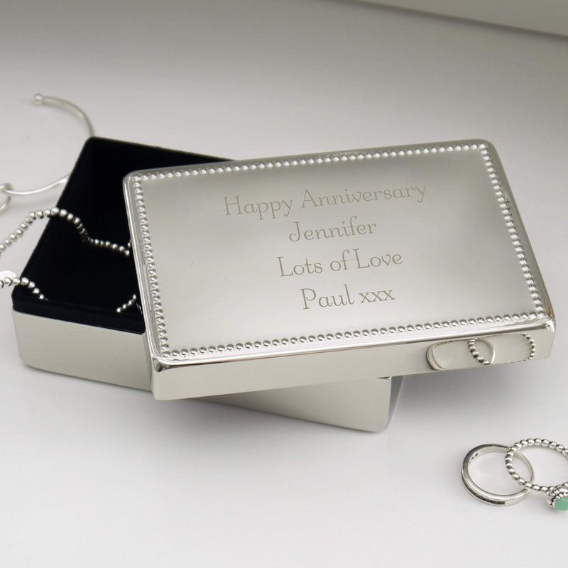 Personalised Memento Personalised Any Message Rectangular Jewellery Box