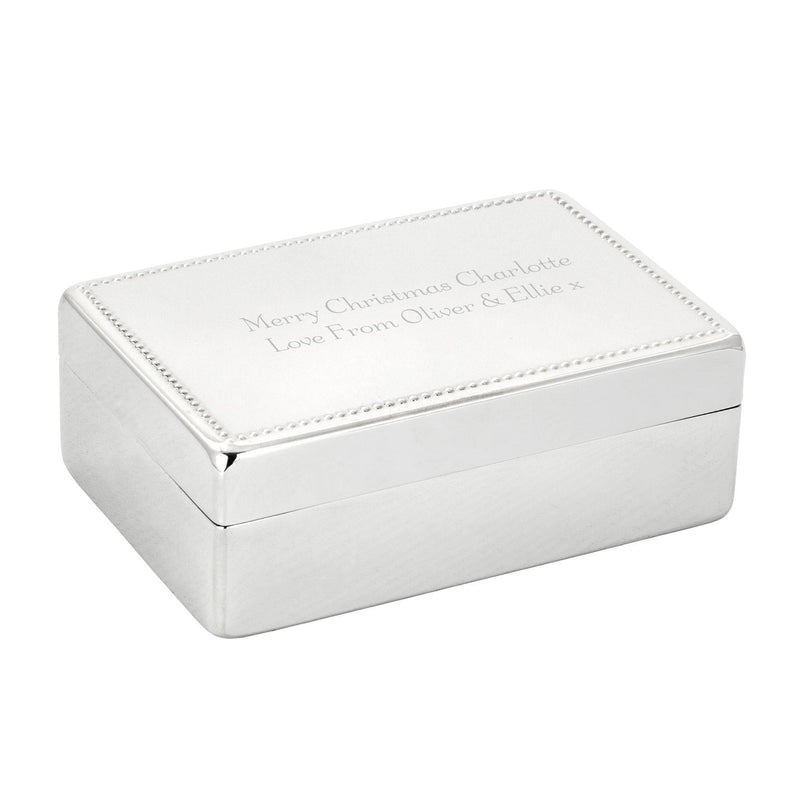 Personalised Memento Personalised Any Message Rectangular Jewellery Box